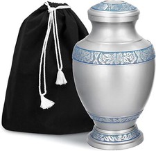 12" LARGE LUXURIOUS HANDCRAFTED ENGRAVED ADULT CREMATION URN FOR HUMAN ASHES NEW