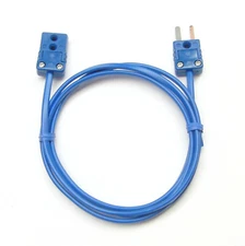 T-Type Thermocouple Extension Cable Wire w. Miniature Mini Connectors 3 - 15 ft
