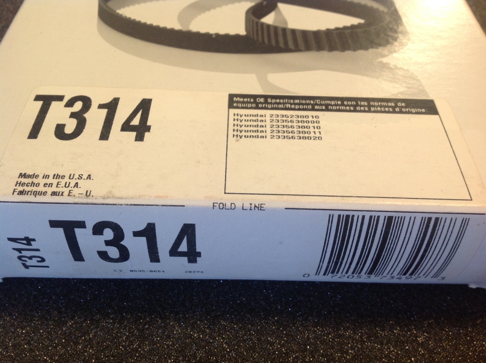 Gates Premium Engine Balance Shaft Timing Belt T314 PowerGrip Fits Hyundai & Kia eBay