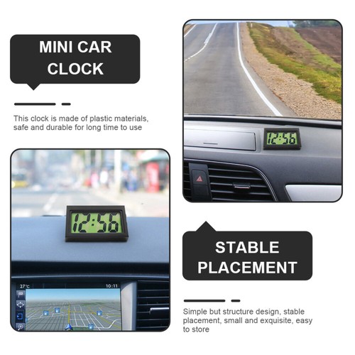 3 Pcs Mini Clock Office Small Digital Clocks Auto Dashboard Electronic - Picture 2 of 12