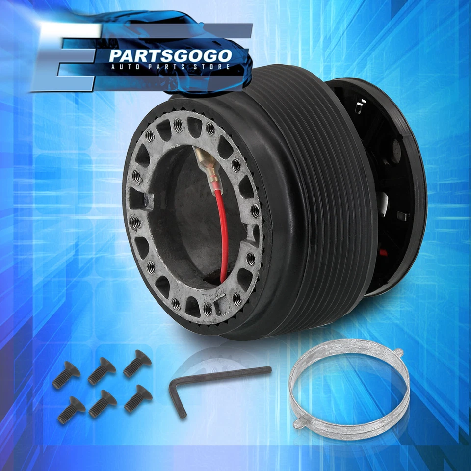 For 90-93 Acura Integra 6 Hole Bolt Pattern Boss Steering Wheel Adapter Hub BK - Image 3 of 3