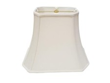 Royal Designs Rectangle Cut Corner Lamp Shade, Eggshell, 7 x 9 x 10.25 x 1...