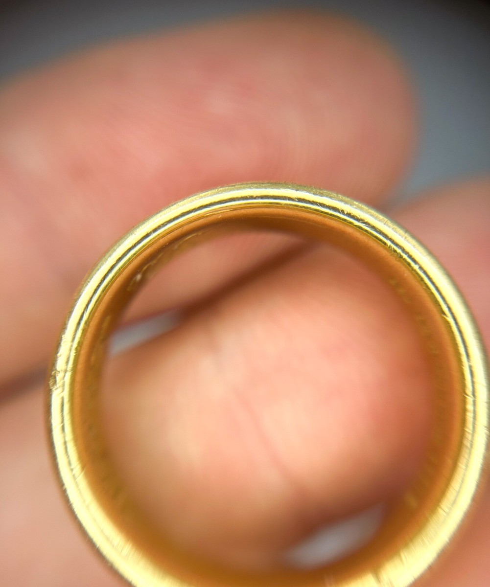 Authentic Tiffany & Co. 1999 Men's 18k Gold 6mm Wedding Band