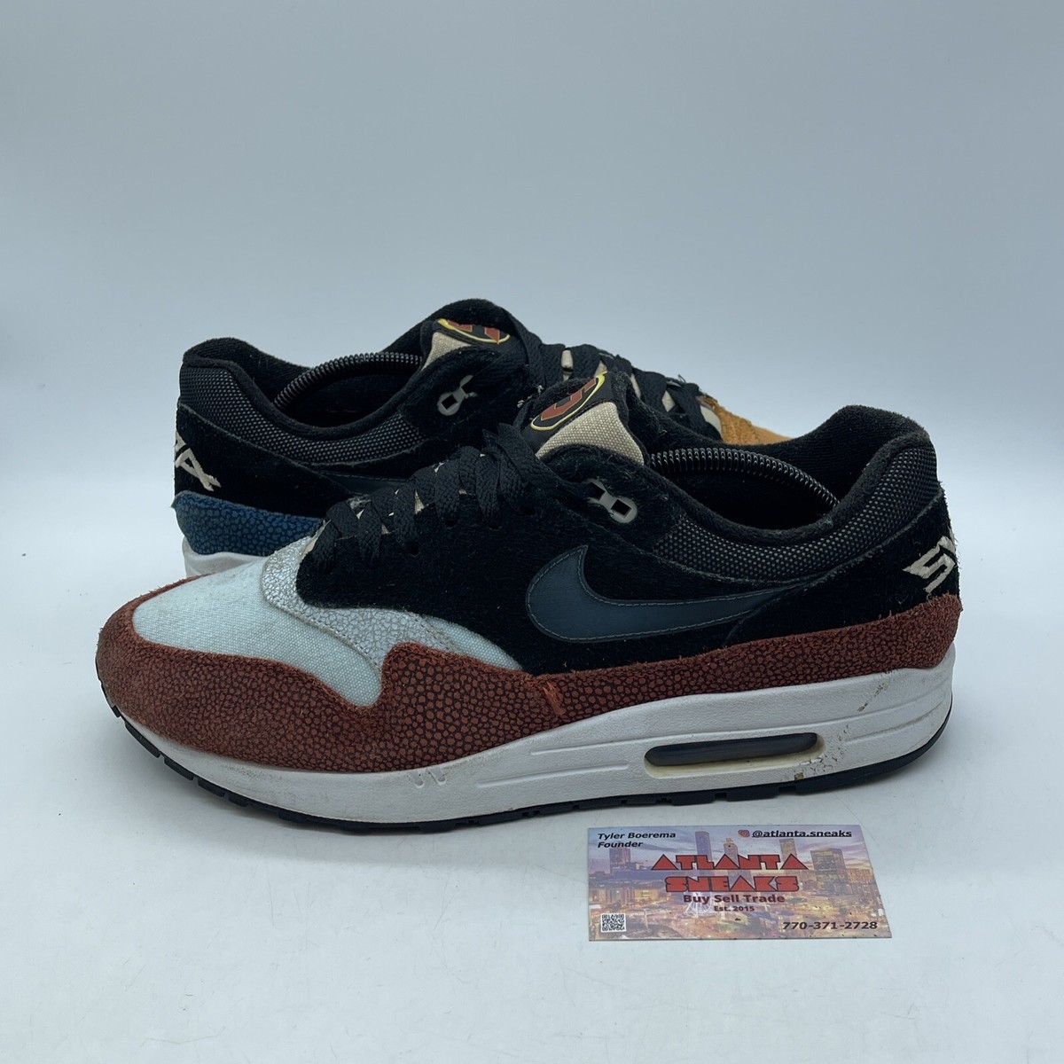 Size Nike De'Aaron Fox x Air Max Swipa Black Blue Suede