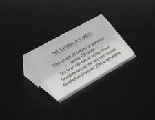 ORIGINAL LANGE & SOHNE "THE SAXONIA AUTOMATIC" DEALER'S PLAQUE PRESENTATION