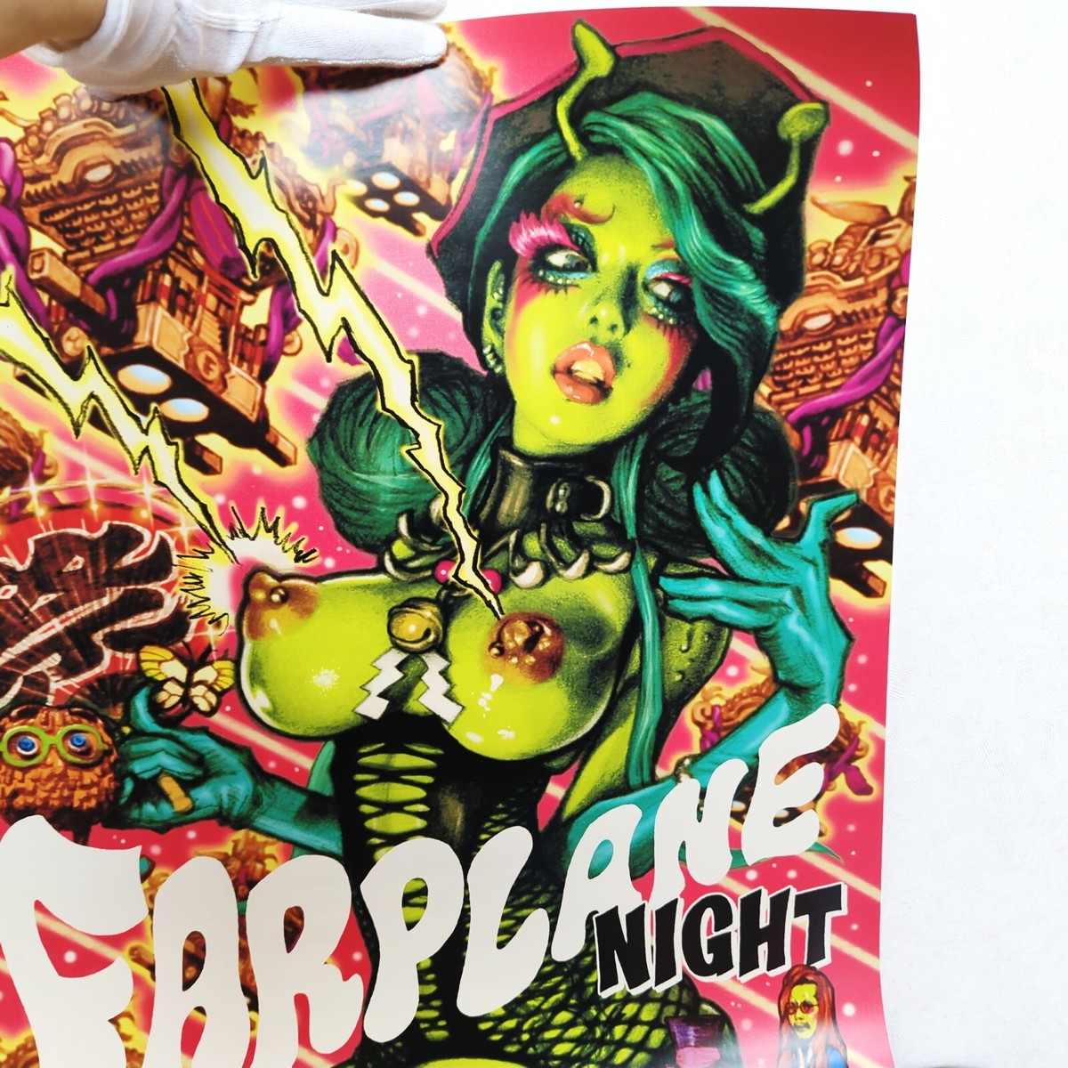 ロッキンジェリービーン FARPLANE NIGHT ポスター 国内正規品 フレーム付 ロッキンジェリービーン EROSTIKA FARPLANE NIGHT