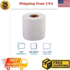 Boardwalk Bathroom Tissue, Standard, 2-Ply, White, 4 x 3 Sheet, 500 Sheets/Roll