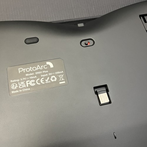 ProtoArc - EK01 Plus Backlit Wireless Ergonomic Workspace Keyboard - Picture 12 of 12