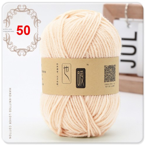 Soft Bamboo Yarn Crochet 4 Ply Milk Cotton Knitting Yarn Baby Wool 56 color New - Picture 62 of 68