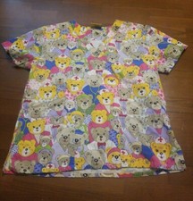 Fashion Scrubs Top Teddy Bear Nurse Size M