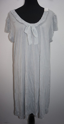 Willow Bay Intimates Gray Soft T Shirt Fabric Night Sleep Shirt Pajama Gown Sz L