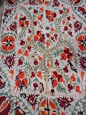 Cotton suzani bedspreads woolen embroidered for wall hanging, table cover