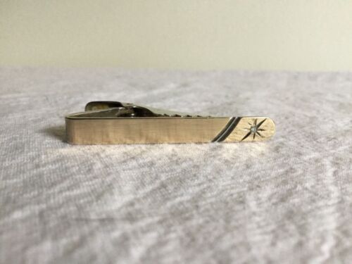 Sterling Silver and 14k Gold Tie Clip