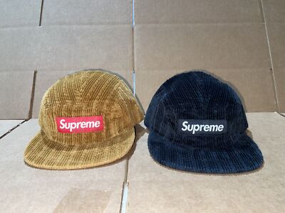 Supreme Rope Corduroy Camp Cap Pink Brown S/S 19 | eBay