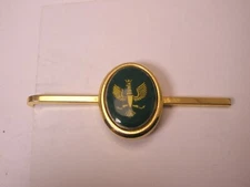 Crowned Bird Emblem Coat of Arms Logo Vintage Tie Bar Clip