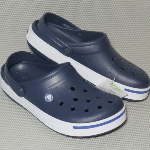 Crocs Crocband II Clogs Navy Blue White 