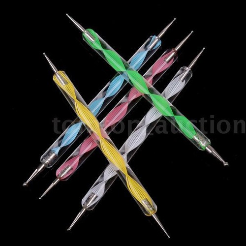 5PCS 2 Way Dotting Manicure Tools Painting Dot Pen Nail Art Paint Tool 1L9F - Imagen 6 de 8