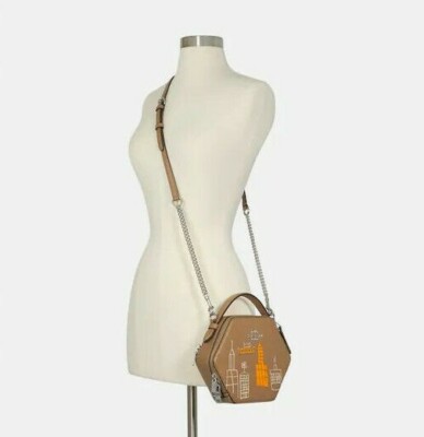 COACHバスキアHEXAGONAL CROSSBODY ショルダーバッグ 極美!COACHバスキアHEXAGONAL CROSSBODY ショルダーバッグ