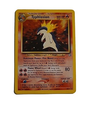 Pokémon TCG Typhlosion Neo Genesis 18 Holo Unlimited Holo Rare LP