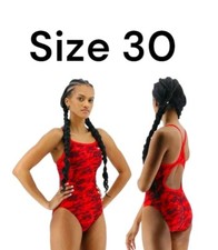 New TYR Durafast Women's Red Camo Diamondfit Swimsuit - Size 30