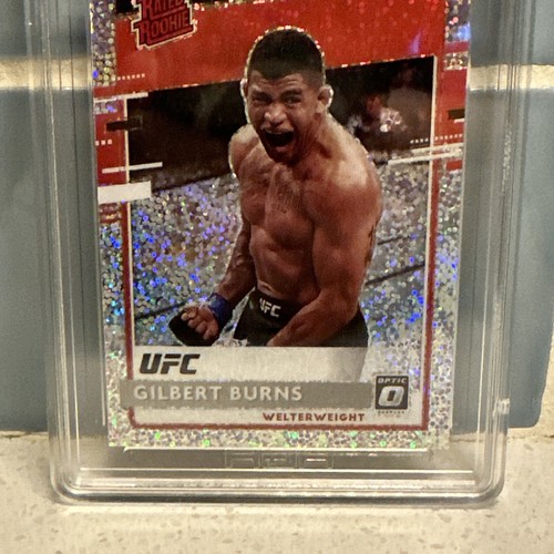 Gilbert Burns - 2021 Chronicles UFC Optic White Sparkle Rated Rookie #216 GEM MT - Picture 15 of 24
