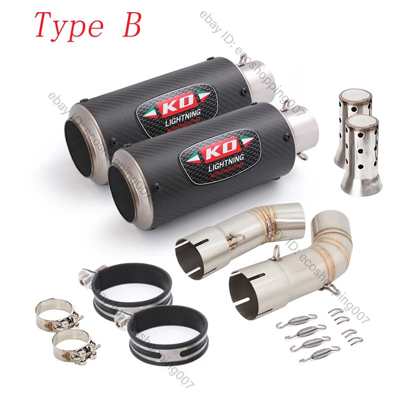 Tubo silenciadores sistema escape deslizable 51 mm fibra de carbono para Ducati 848 1098 1198 Foto 4 de 4