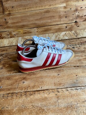 Vintage 80s adidas vienna red low- top sneakers sz 6.5 made in