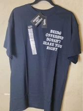ASSHOLES*S LIVE FOREVER "Being Offended" Double sided Black Graphic Tee-NWT
