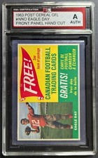 1963 Eagle Day Vintage Post CFL Football Trading Card #NNO KSA Authenticated
