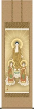 Kakejiku Hanging Scroll Amida Triad by Ranseki Takami made in JP free shipping