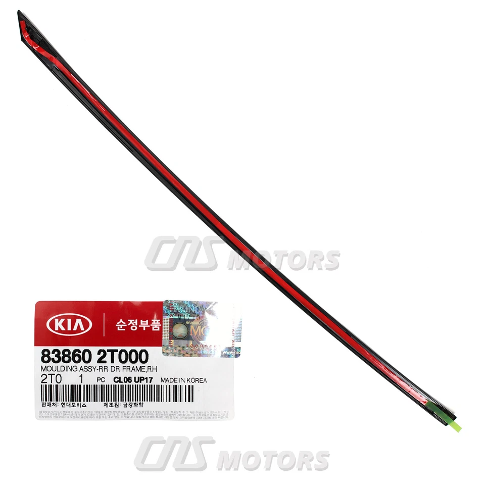 Rear Door Frame Molding Chrome RIGHT ⭐GENUINE⭐ for 11-16 Kia Optima 838602T000 Foto 2 de 3