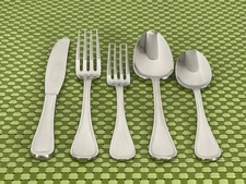 Pottery Barn PBN23 Stainless 18/8 Glossy Beaded Korea Flatware SMART CHOICE B83G