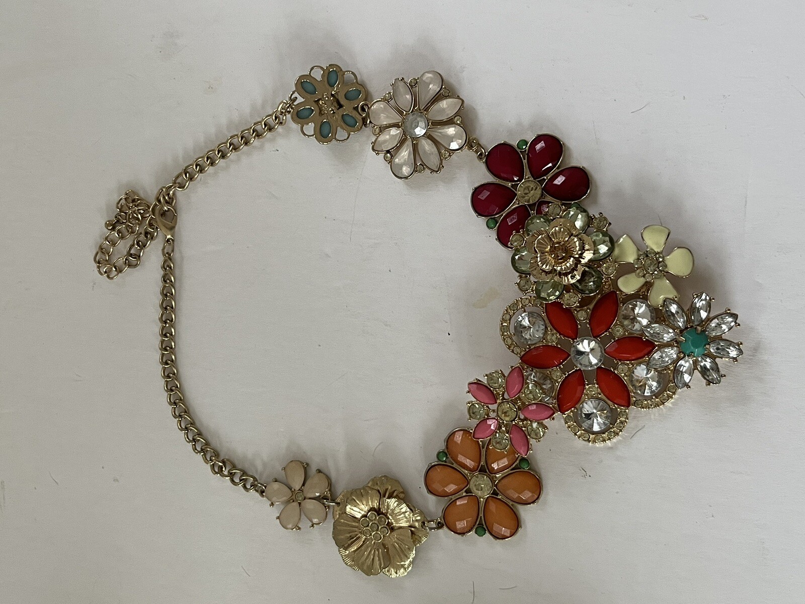 Multicolor Flower  Statement Necklace - image 6