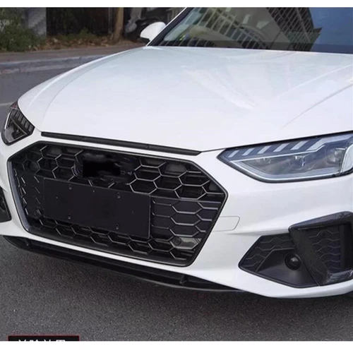 For 2020-23 2024 Audi A4/S4 B9 RS4 Carbon Front Grill Fog Light Frame Trim ABS - Picture 4 of 4