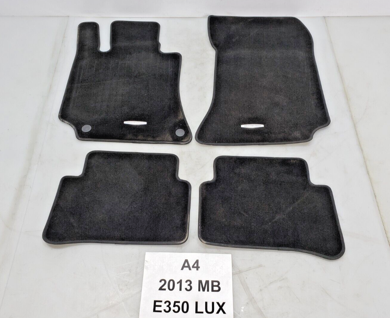 1016 OEM Mercedes W212 E350 E550 Front Rear Carpet Floor Mat Black SET eBay