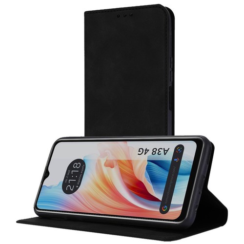 Custodia OPPO A38 4G A Portafoglio: Eleganza In Pelle Premium Con Supporto Integrato E Slot Per Carte - Nero - 3