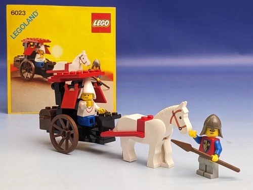 LEGO Knights 6023 Single with Damsel Castle Maiden's Cart + BA Crusaders