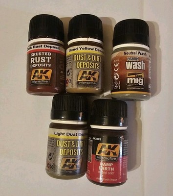 AK Interactive - Washes und Verwitterungs Effekte 5er Set Modellbau
