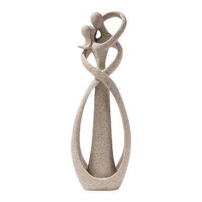 Intimate Kiss Couple Resins Figurine Abstract Lover Hugging Sculpture Ornament