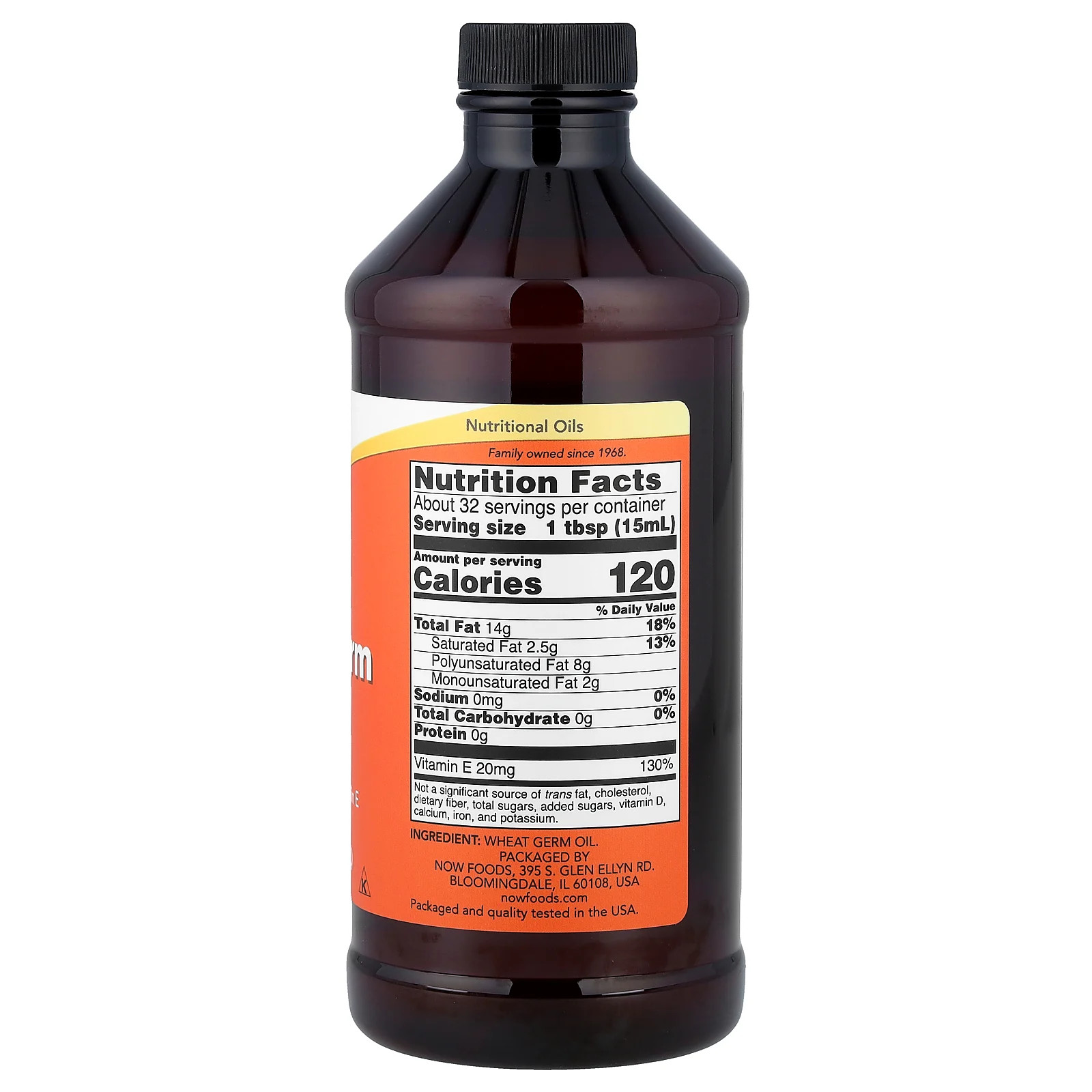 Now Foods Wheat Germ Oil 16 fl oz 473 ml GMP Quality Assured, Vegan, Vegetarian