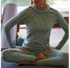 Sweaty Betty Spacedye Grown On Hood Baselayer Top Hoodie, Size 10