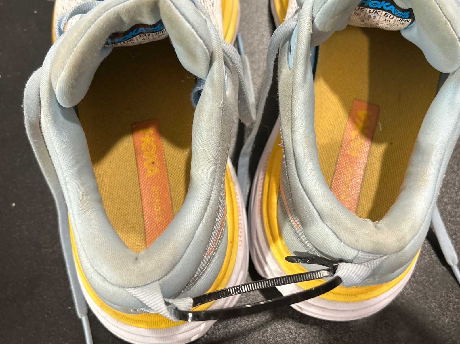 HOKA One One HOKA Bondi 8 Summer Song Blue Yellow Sneakers - Women’s Size 8B thumbnail 7