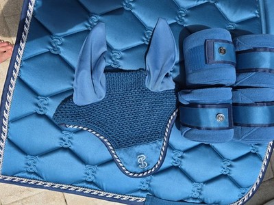 Ps Sweden Full Dressage Saddle Pad, Polos NWT And Bonnet Full -Ocean