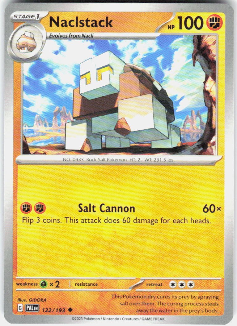 Naclstack 122/193 Uncommon Paldea Evolved Pokemon Near Mint