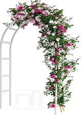 7.8ft Metal Garden Arch Trellis for Climbing Plants Outdoor Arch Wedding Hallowe