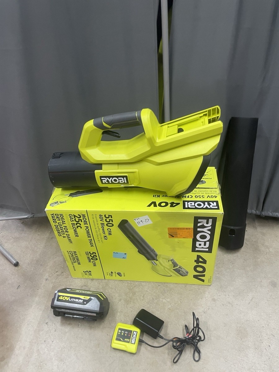 550 Cfm Ryobi Blower Battery And Charger Ryobi 40V Blower 550 CFM
