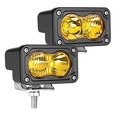 LED Pods Amber, 2Pcs 40W 3 Inch Driving Light Pod Yellow Off Road Yellow Combo