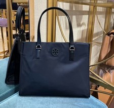 NWT Tory Burch Ella Small Nylon Tote 160633 In Black
