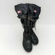 Hunter Women’s Size 5 Summit Amazonas Waterproof Tall Calf Lace Up Boots Black