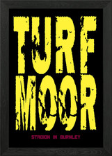 Turf Moor Stadium in Burnley Framed Wall Art Poster Canvas Print Picture